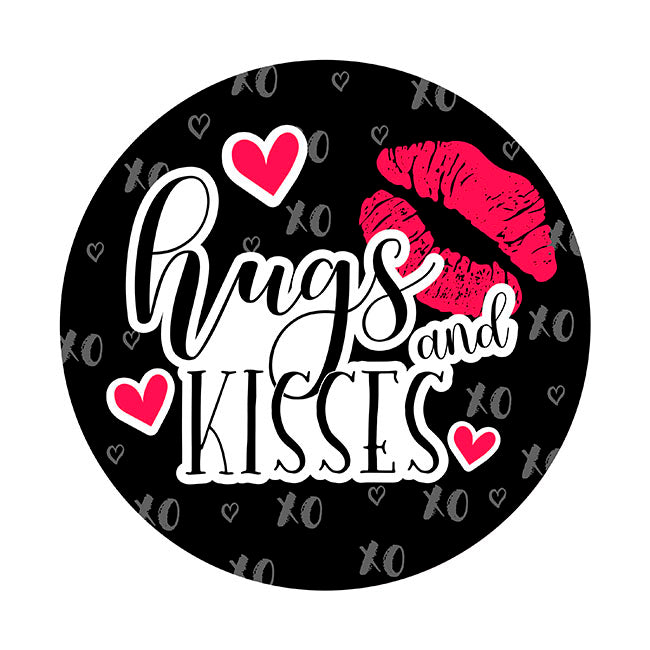 Foil Balloon 9" (22.5cmD) Hugs and Kisses