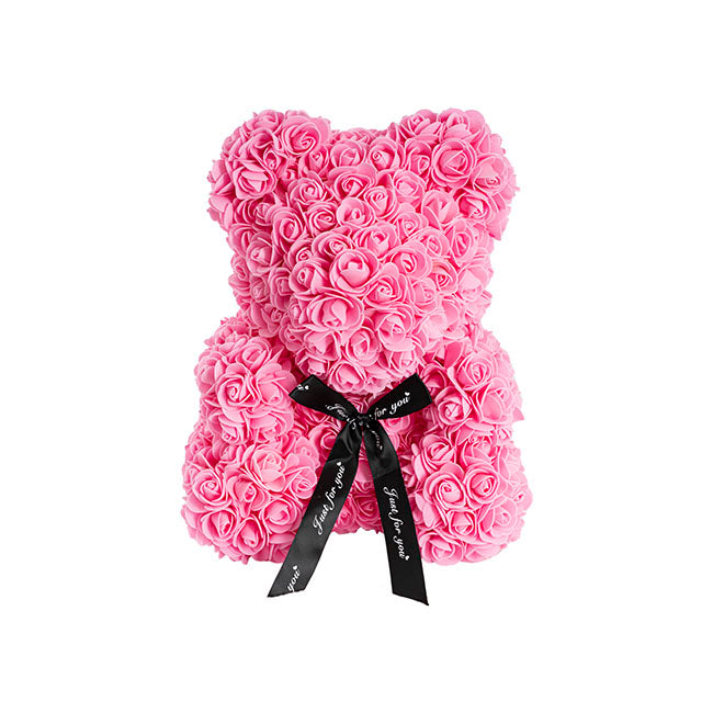 Rose Bear Tiffany Large Pink (35cmH)