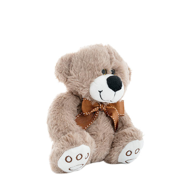 Alec Bear with Bow Brown (19cmST)