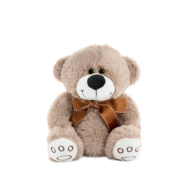 Alec Bear with Bow Brown (19cmST)