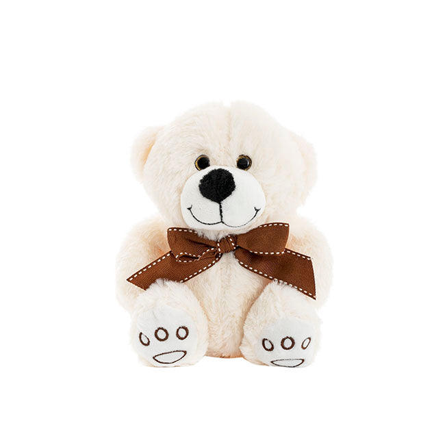 Alec Bear with Bow White (19cmST)