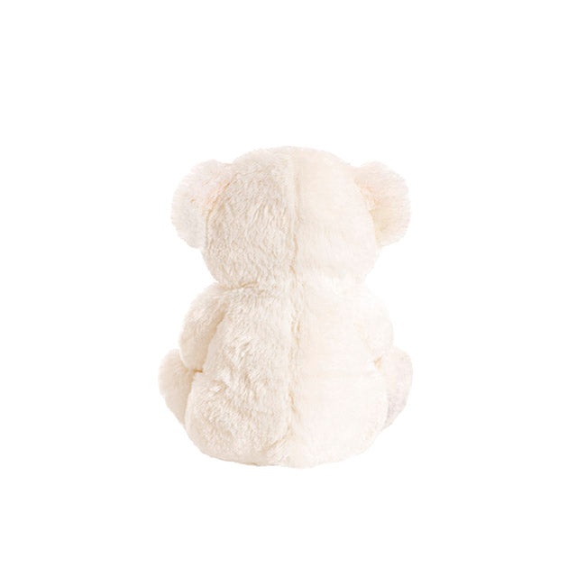 Rainbow Bear With Love Heart White (23cmST)