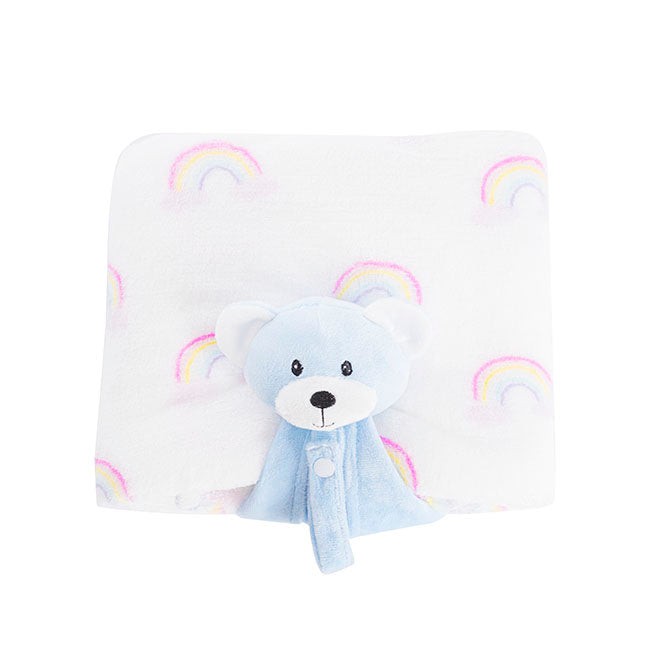 Baby Gift Box Bear Comforter And Blanket Baby Blue