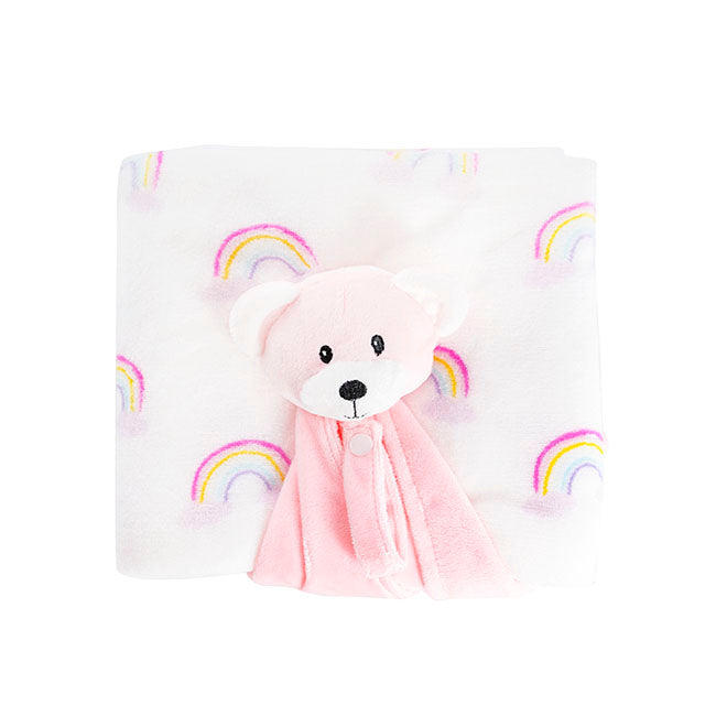 Baby Gift Box Bear Comforter And Blanket Baby Pink