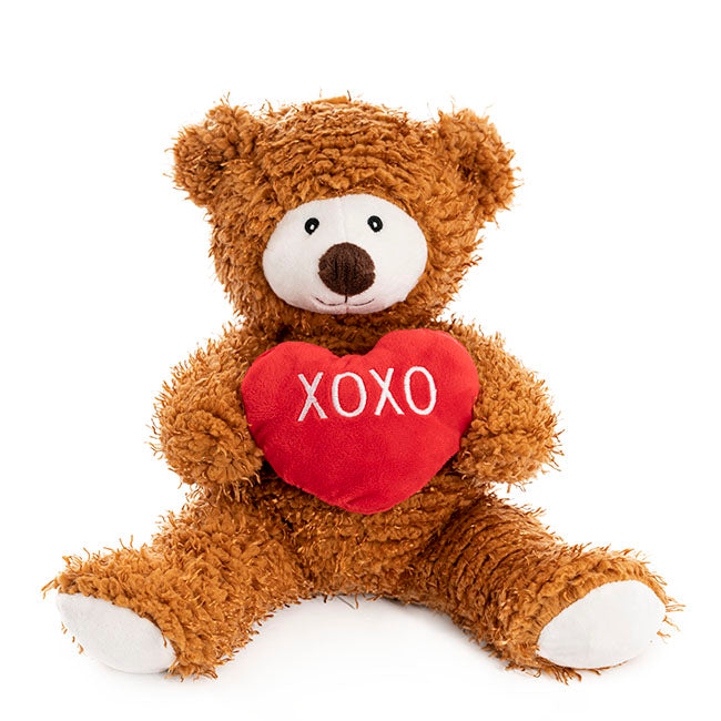 Birmingham Bear With Xoxo Heart Brown (28cmST)