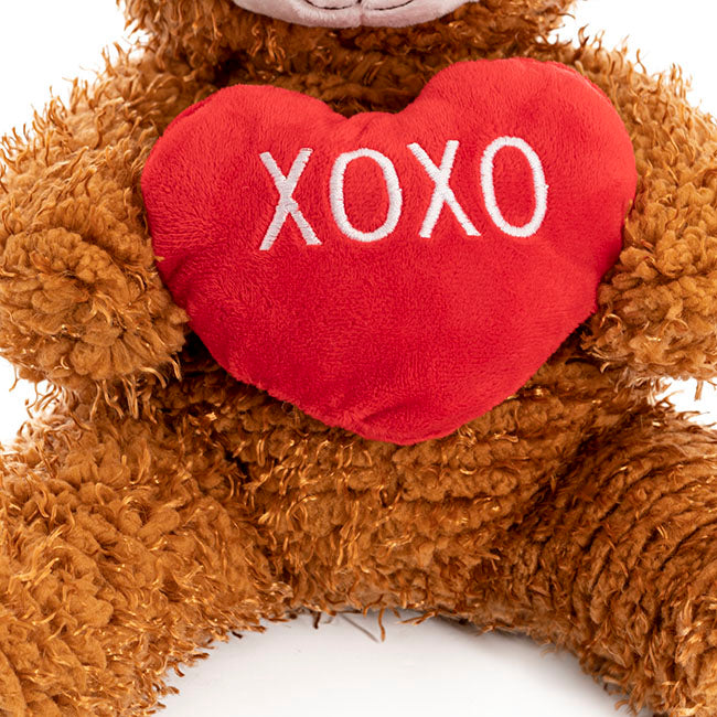 Birmingham Bear With Xoxo Heart Brown (28cmST)