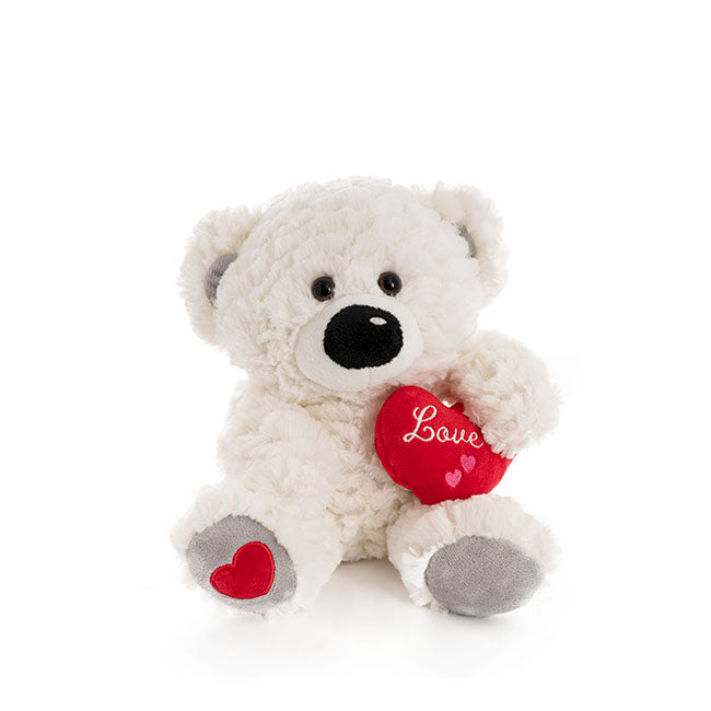 James Bear with Red Heart White (24cmST)