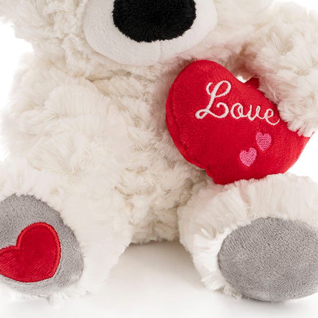 James Bear with Red Heart White (24cmST)