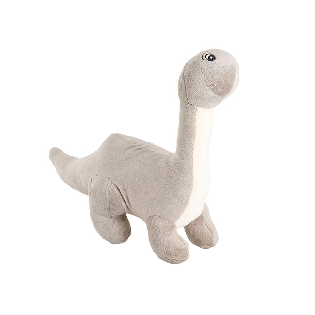 Bash Brontosaurus Dinosaur Plush Toy Grey (28cmHT)