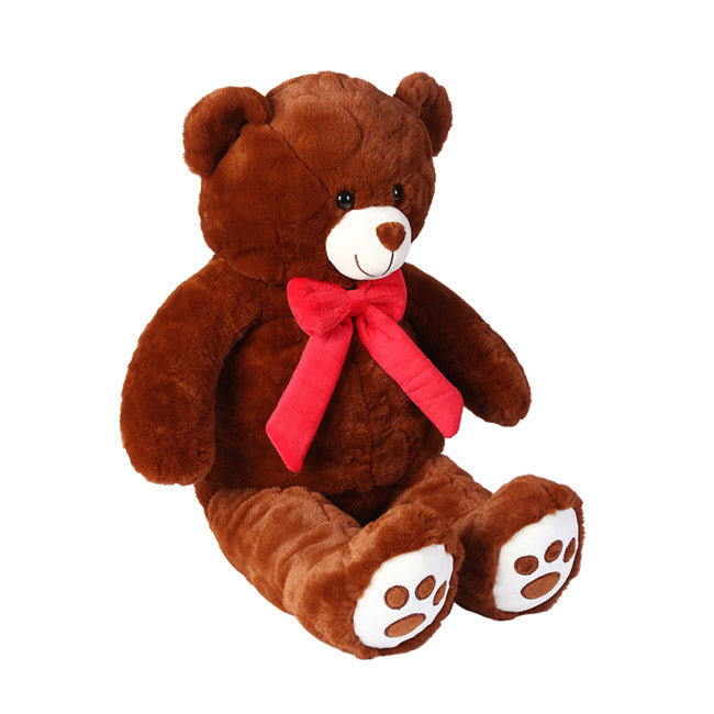 Kyle Bear With Red Bow Brown (52cmST)