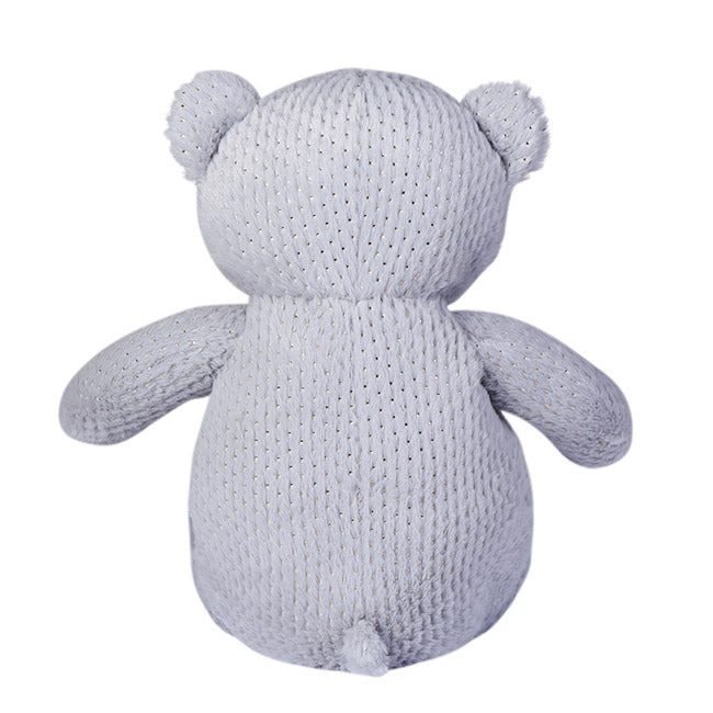 Louis Teddy Bear With Dark Grey Bow Grey (65cmST)