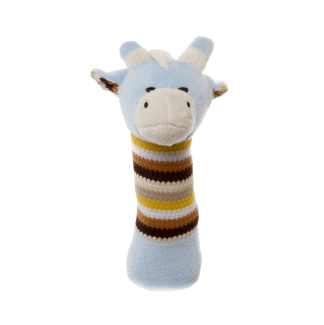 Thomas Giraffe Hand Rattle Blue Multi (15cmHT)