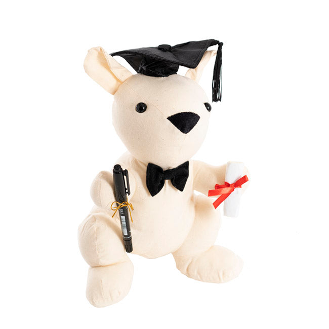 Graduation Signature Kangaroo with Pen (25cmST)