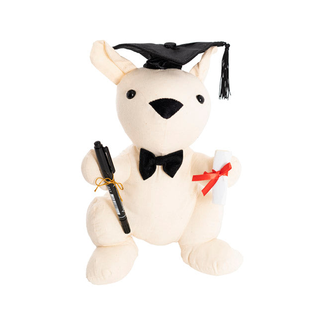 Graduation Signature Kangaroo with Pen (25cmST)