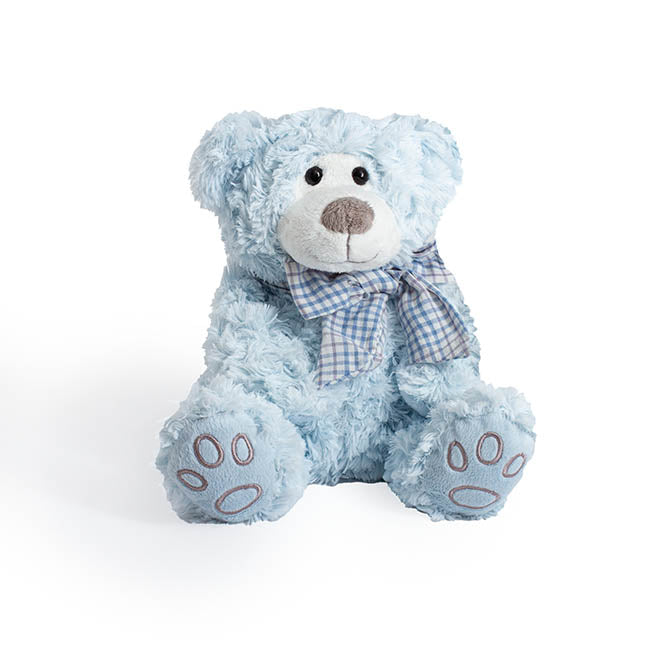 Luke Teddy Bear Baby Blue (25cmH)