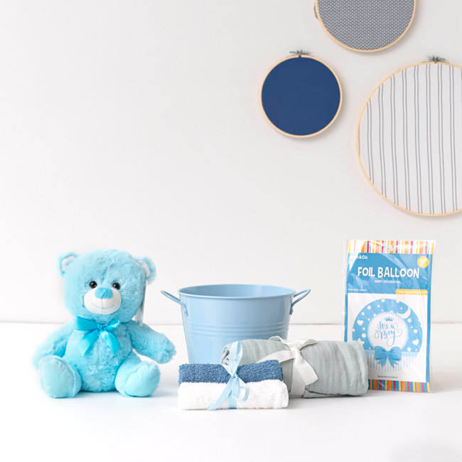 Baby Hamper Toby in Bucket Baby Blue