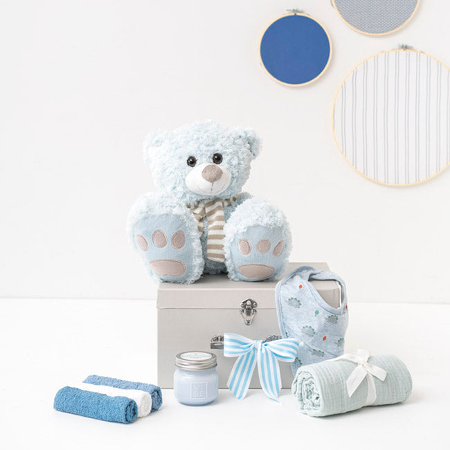 Elliot Deluxe Suitcase Baby Hamper Baby Blue