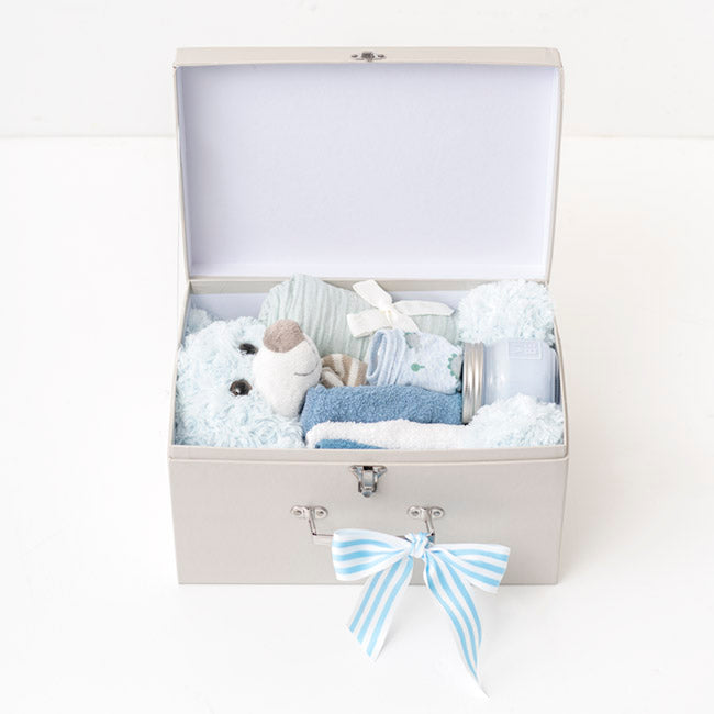 Elliot Deluxe Suitcase Baby Hamper Baby Blue