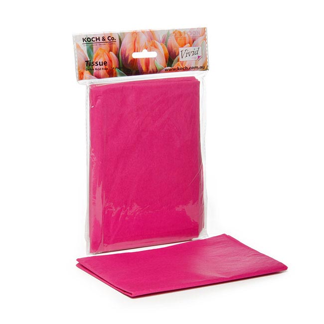 Tissue Paper Mini Pack 24 Acid Free 17gsm Cerise (50x75cm)